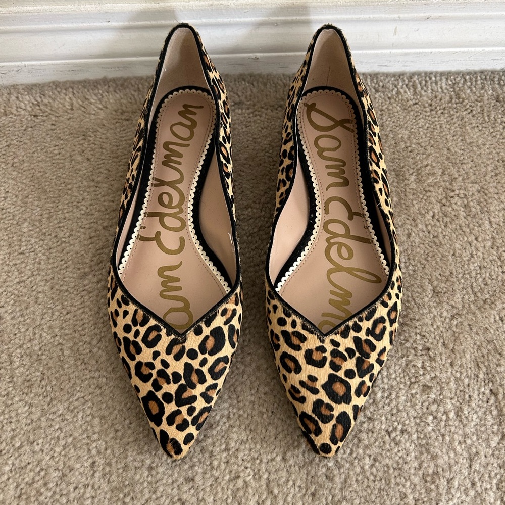 Sam Edelman Cheetah Print Flat Slip On Shoes Size 9